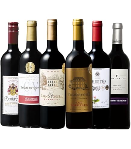 Amazon.co.jp: 全てボルドー金賞受賞 赤ワイン 6本 ワイン セット 飲み